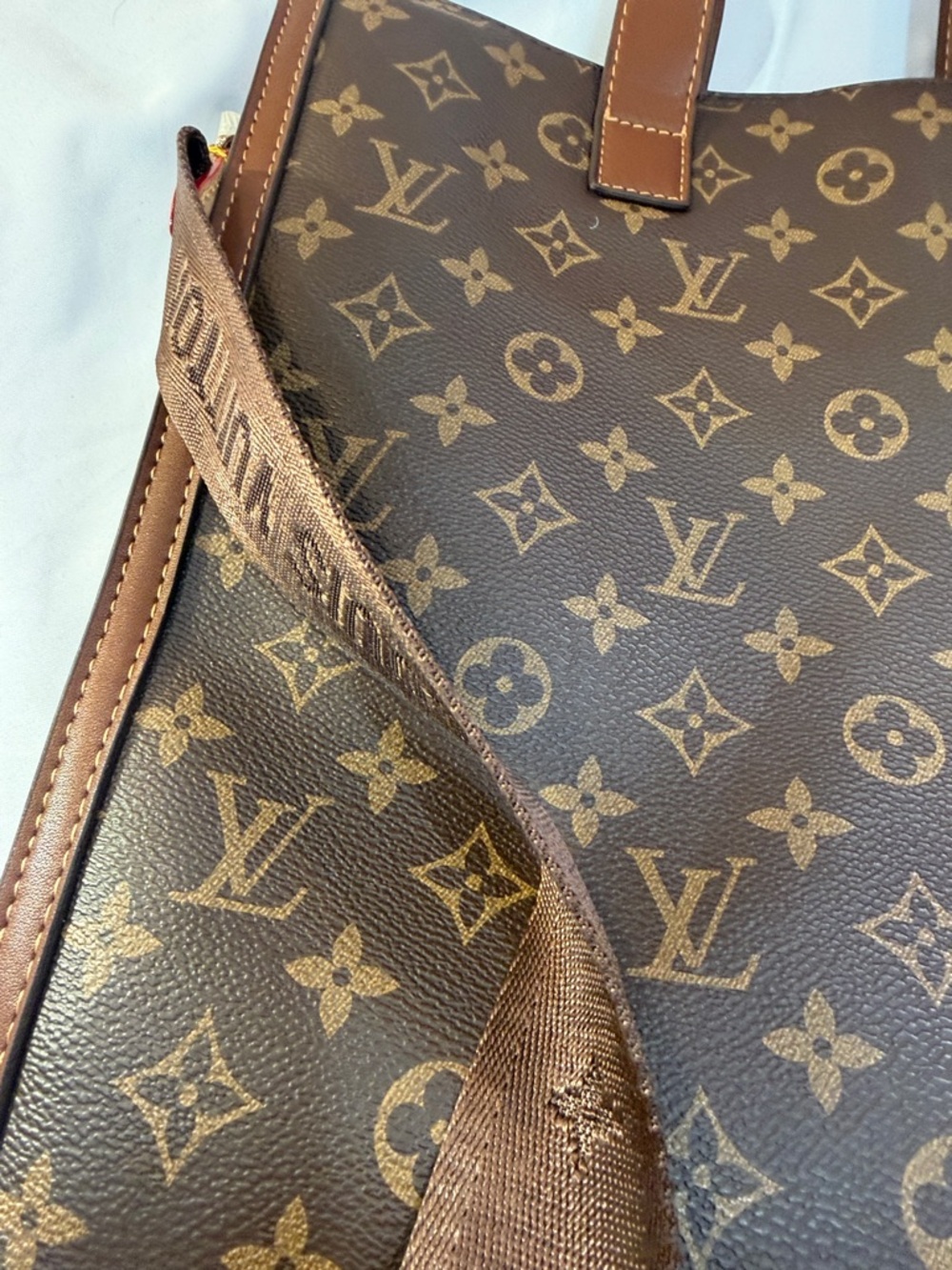 Lv Monogram Canvas Tote in Brown and Tan57 - Picture 4 of 14